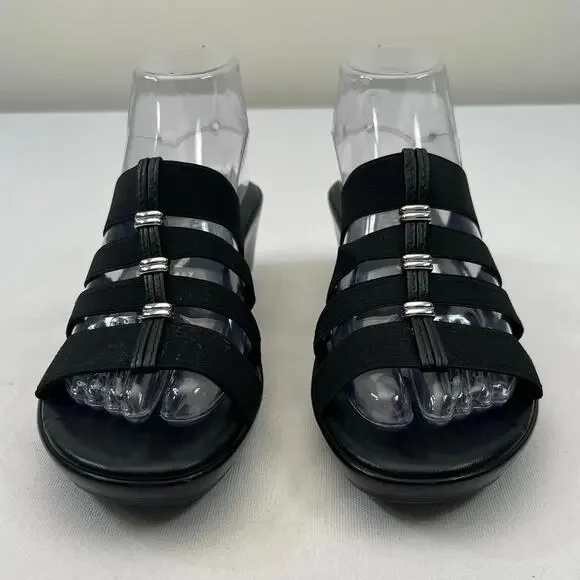 Italian Shoemakers Black Elastic Sandals Womens Size 8 - Picture 8 of 8